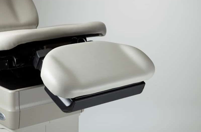 white foot rest of a medical chair