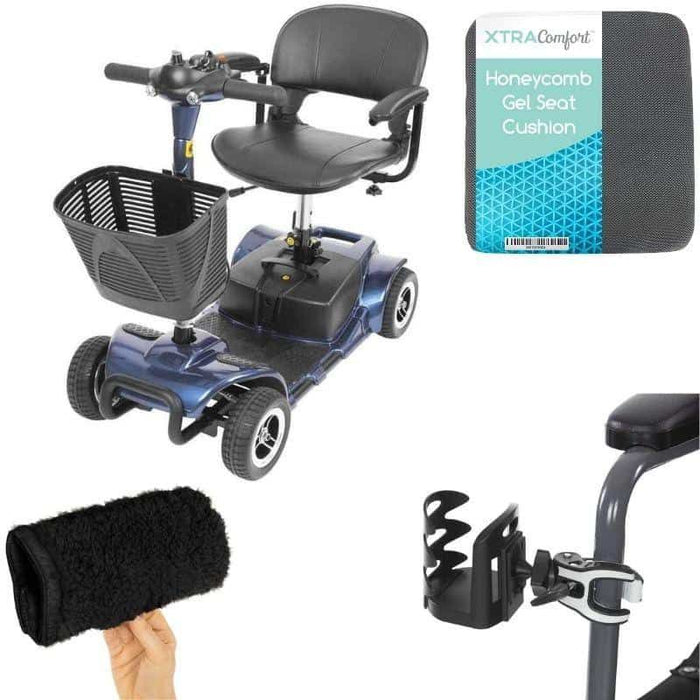 Vive Health 4 Wheel Scooter Bundle - Med Supplies Hub 