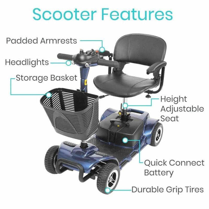 Vive Health 4 Wheel Scooter Bundle - Med Supplies Hub 