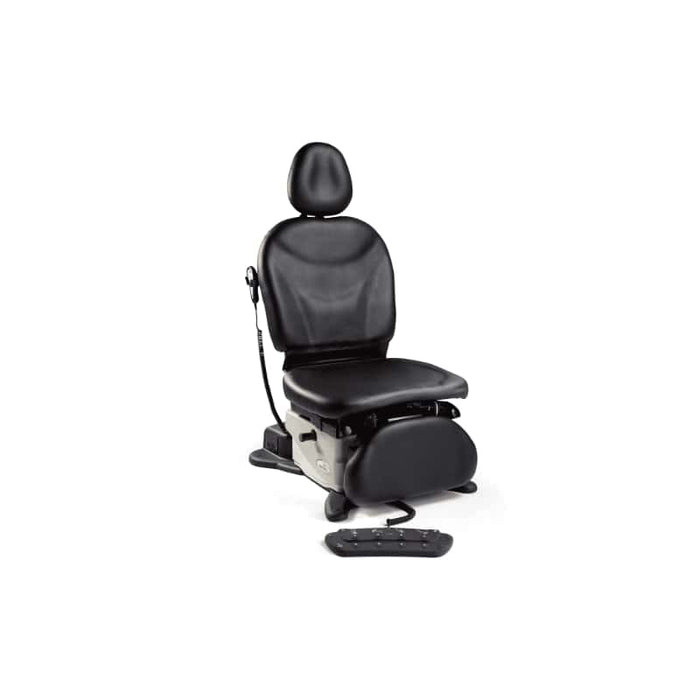 black medical exam chair